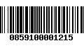 Código de Barras 0859100001215