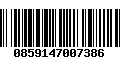 Código de Barras 0859147007386