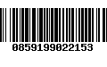 Código de Barras 0859199022153