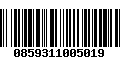 Código de Barras 0859311005019