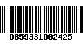Código de Barras 0859331002425