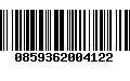 Código de Barras 0859362004122
