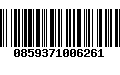 Código de Barras 0859371006261