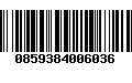 Código de Barras 0859384006036