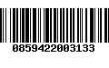 Código de Barras 0859422003133