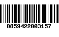 Código de Barras 0859422003157