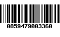 Código de Barras 0859479003360
