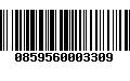Código de Barras 0859560003309