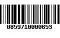 Código de Barras 0859710000653