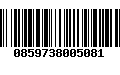 Código de Barras 0859738005081