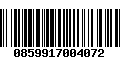 Código de Barras 0859917004072