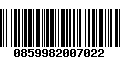 Código de Barras 0859982007022