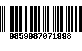 Código de Barras 0859987071998