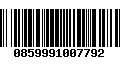 Código de Barras 0859991007792