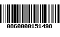 Código de Barras 0860000151498