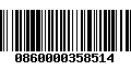 Código de Barras 0860000358514