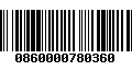 Código de Barras 0860000780360