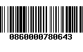 Código de Barras 0860000780643