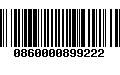 Código de Barras 0860000899222