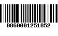 Código de Barras 0860001251852