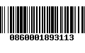 Código de Barras 0860001893113