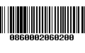 Código de Barras 0860002060200