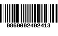 Código de Barras 0860002402413