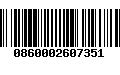 Código de Barras 0860002607351