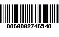 Código de Barras 0860002746548