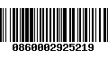 Código de Barras 0860002925219