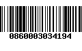 Código de Barras 0860003034194