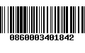 Código de Barras 0860003401842