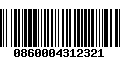 Código de Barras 0860004312321