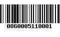 Código de Barras 0860005110001