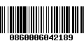 Código de Barras 0860006042189