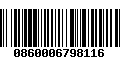 Código de Barras 0860006798116