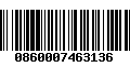 Código de Barras 0860007463136