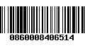 Código de Barras 0860008406514