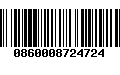 Código de Barras 0860008724724