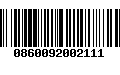 Código de Barras 0860092002111