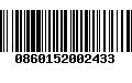 Código de Barras 0860152002433