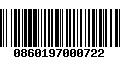 Código de Barras 0860197000722