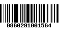 Código de Barras 0860291001564