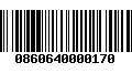 Código de Barras 0860640000170