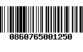 Código de Barras 0860765001250