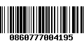 Código de Barras 0860777004195