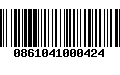 Código de Barras 0861041000424