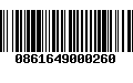 Código de Barras 0861649000260