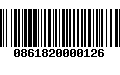 Código de Barras 0861820000126