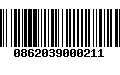 Código de Barras 0862039000211